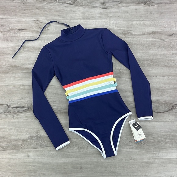 ☀️RIP CURL☀️ RETRO 70’s SAYULITA STR GOOD LONG SLEEVE ONE PIECE - Picture 5 of 16